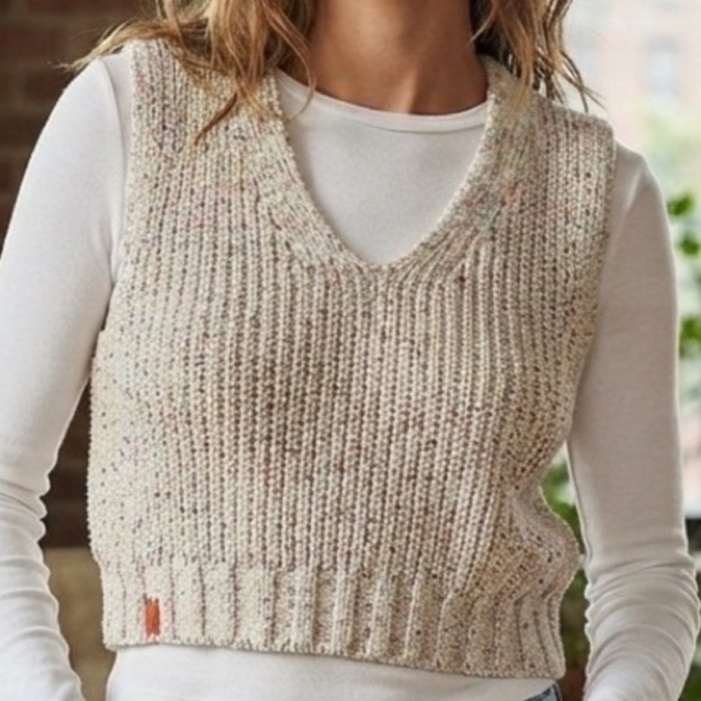BDG Urban Outfitters Knit Sweater Vest Pastel Confetti VNeck Layering Women’s XS